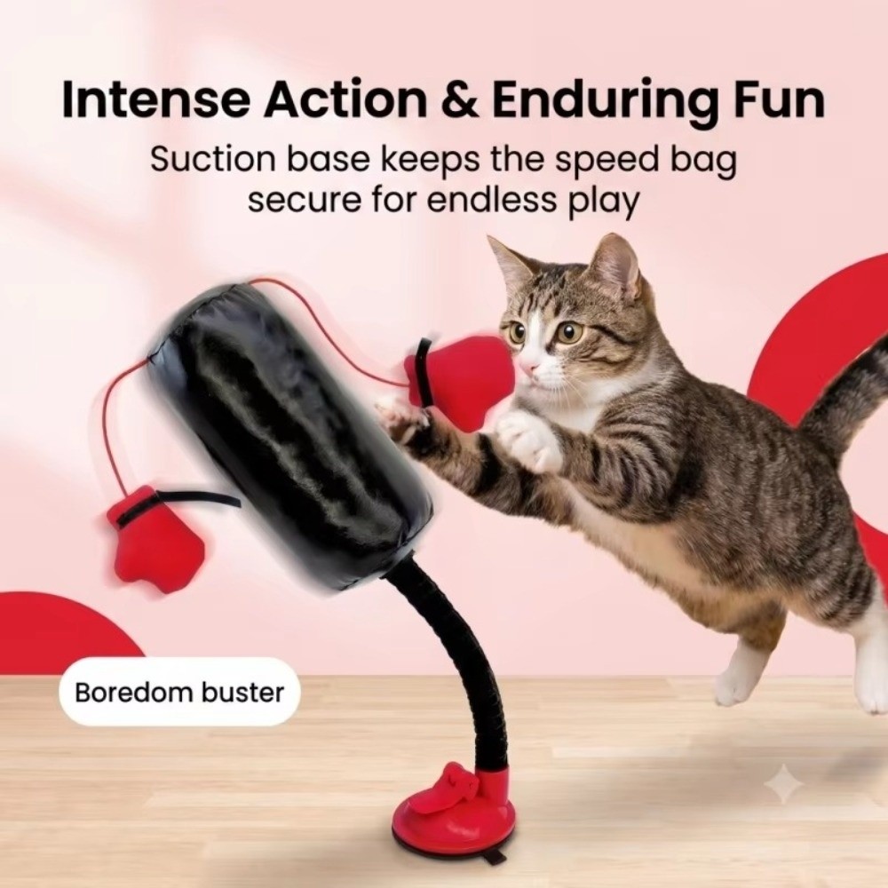 Boxing Bag Stand - Brinquedo de Boxe para Gatos com