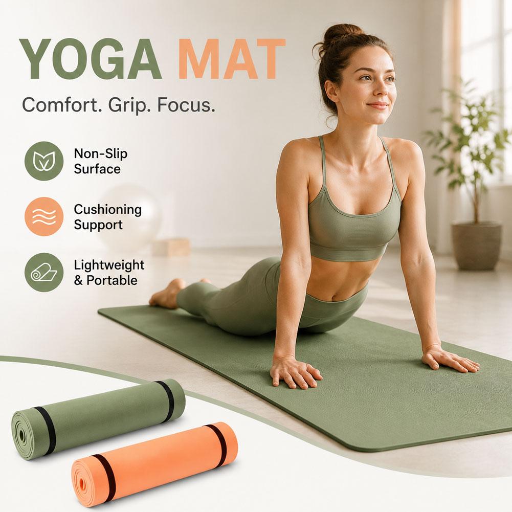 Gymnastics Mat Thick - Tapete de ioga grosso antiderrapante, tapete