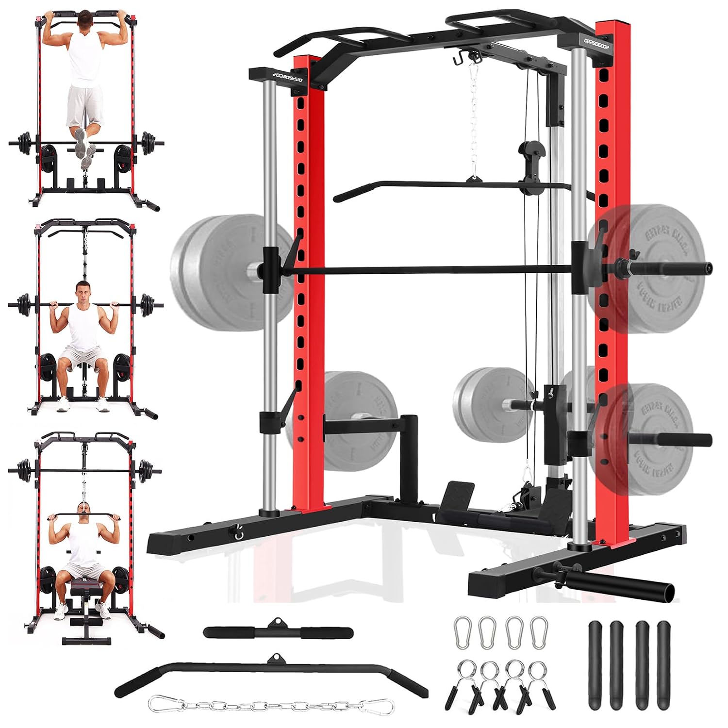 Home Gym Smith - Máquina Smith Multifuncional com Power Rack,