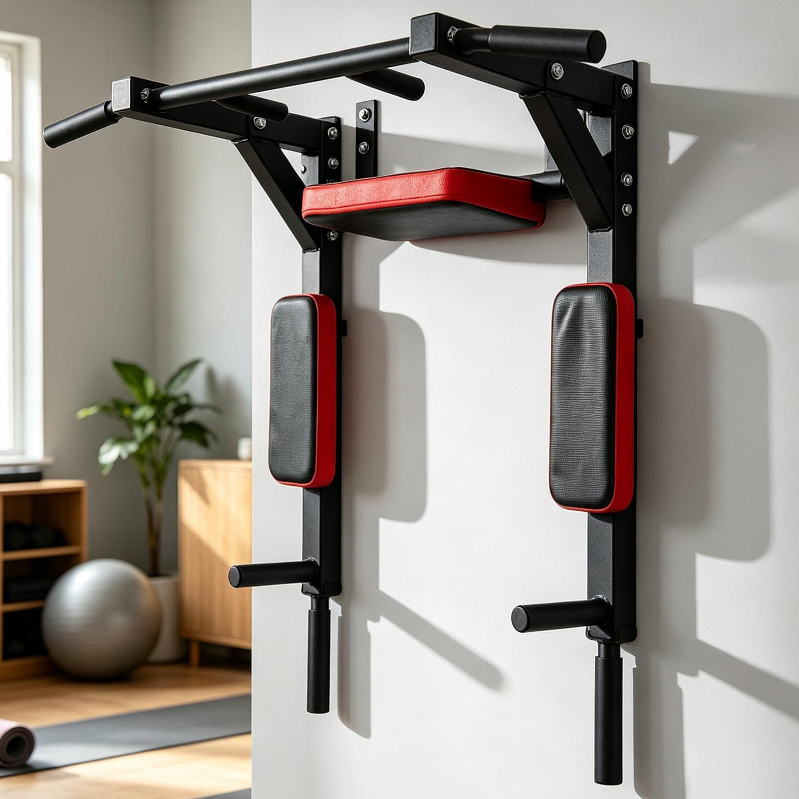Home Gym Pull Up Bar - Barra de Exercícios Horizontal de Parede