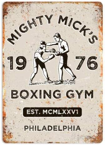 Home Gym In Garage - Placa de Metal Vintage Mighty Micks