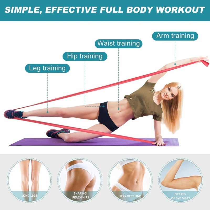 Faixas de Resistência de Látex - Leg Home Gym Workout avaliação e preço