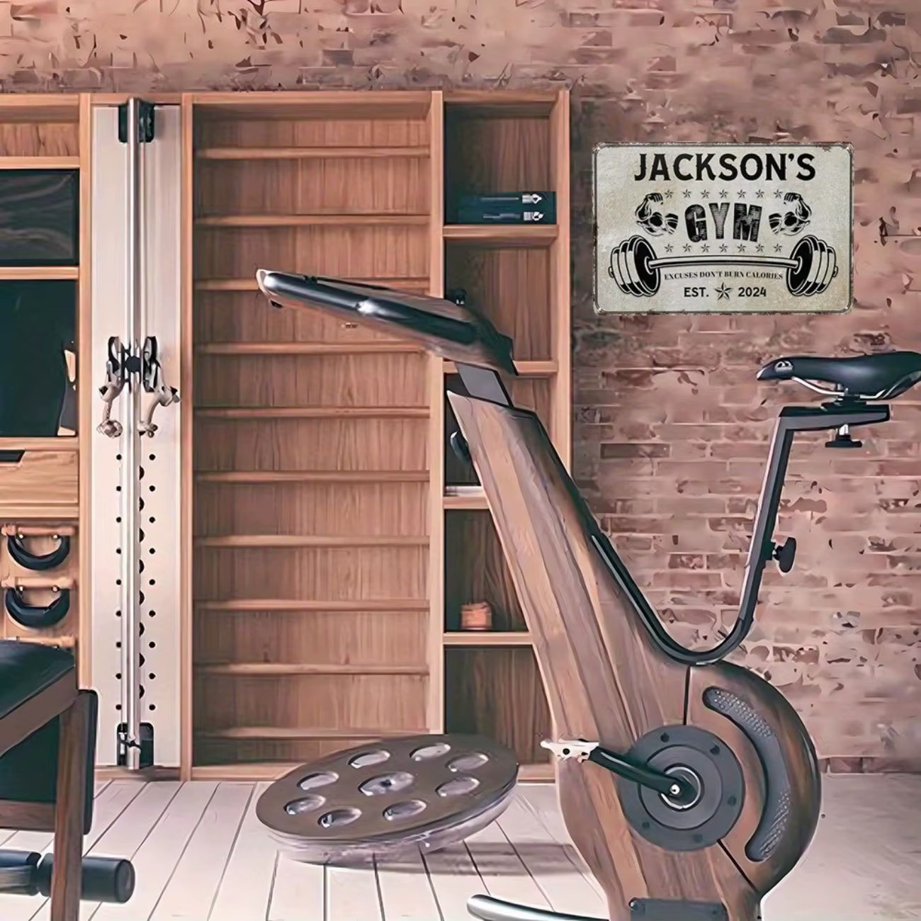 Placa de Metal Personalizada p - Home Gym Custom avaliação e preço