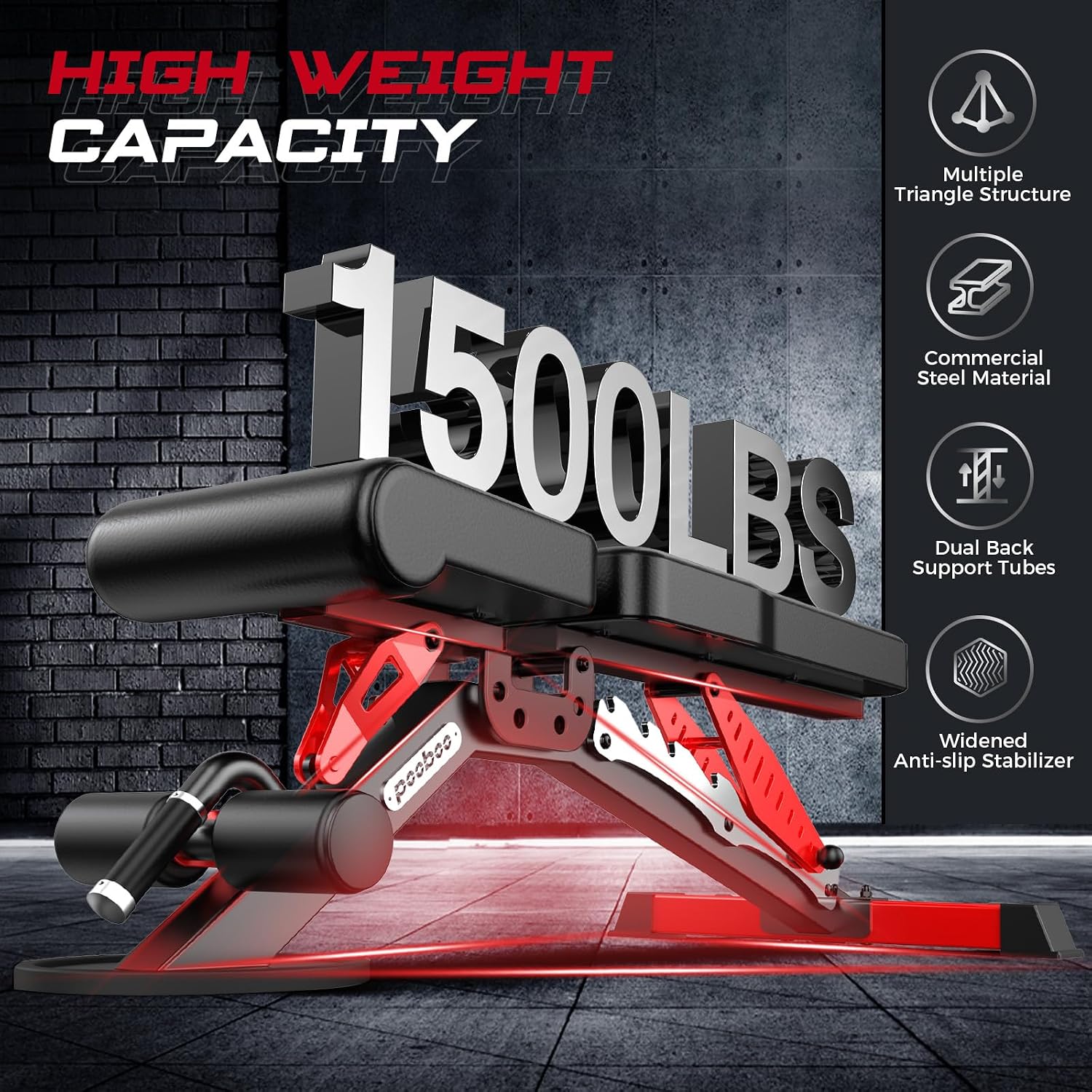 Banco de Peso Ajustável 1500LB - Home Gym Custom avaliação e preço