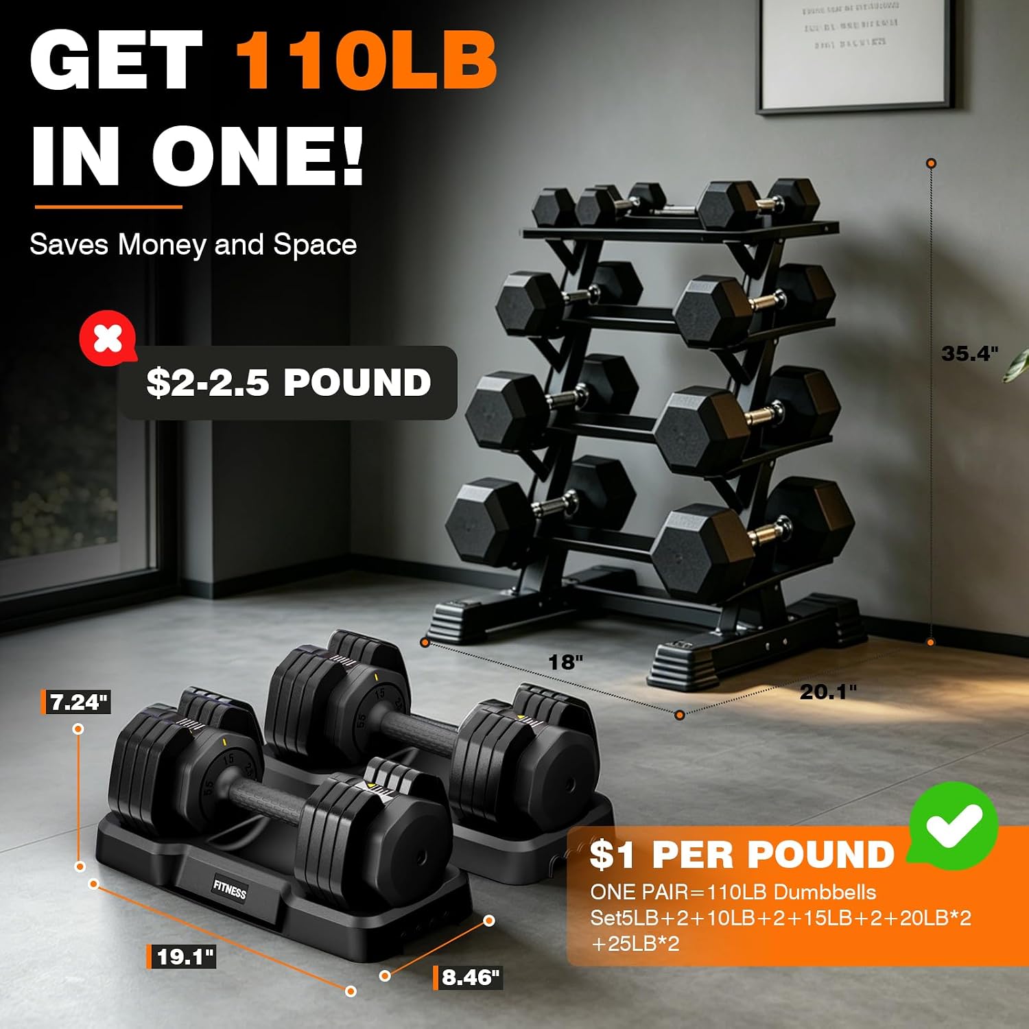 Conjunto de Halteres Ajustávei - Home Gym Custom avaliação e preço