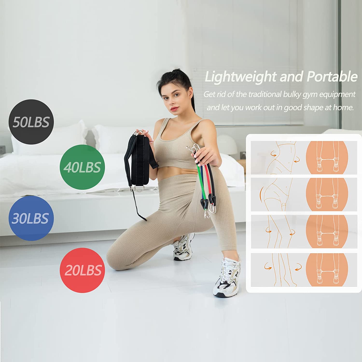 Terno De Banda De Resistência  - Leg Home Gym Workout avaliação e preço