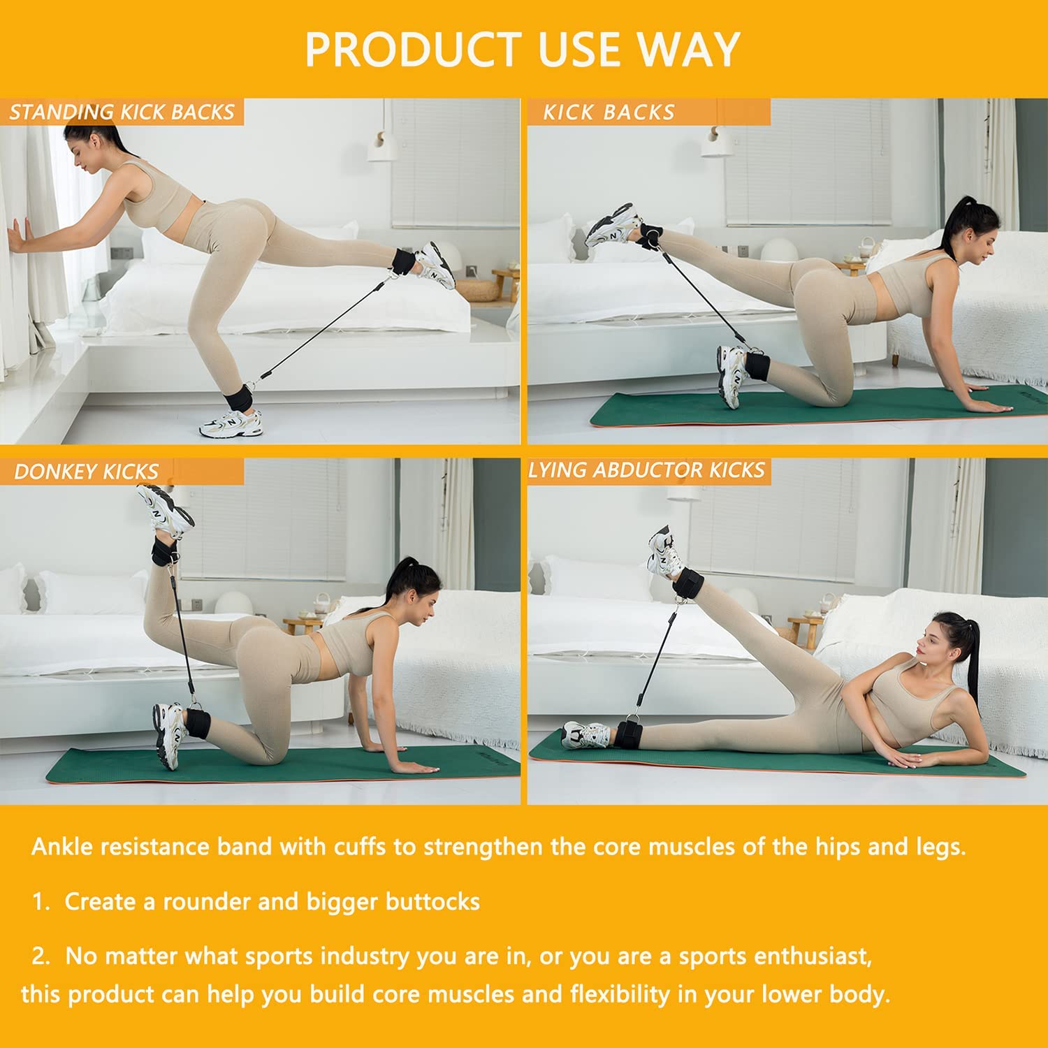Terno De Banda De Resistência  - Leg Home Gym Workout avaliação e preço