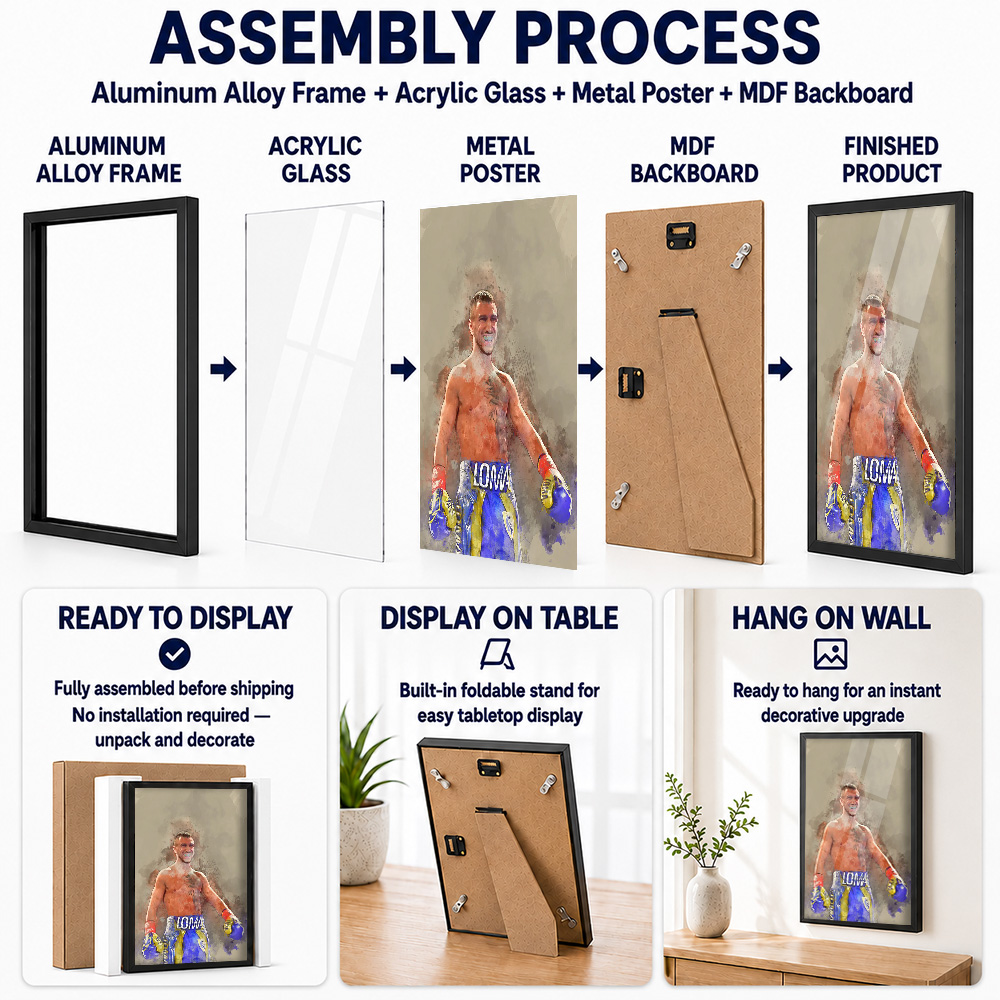 Pôster em Alumínio Emoldurado  - Home Gym Custom avaliação e preço