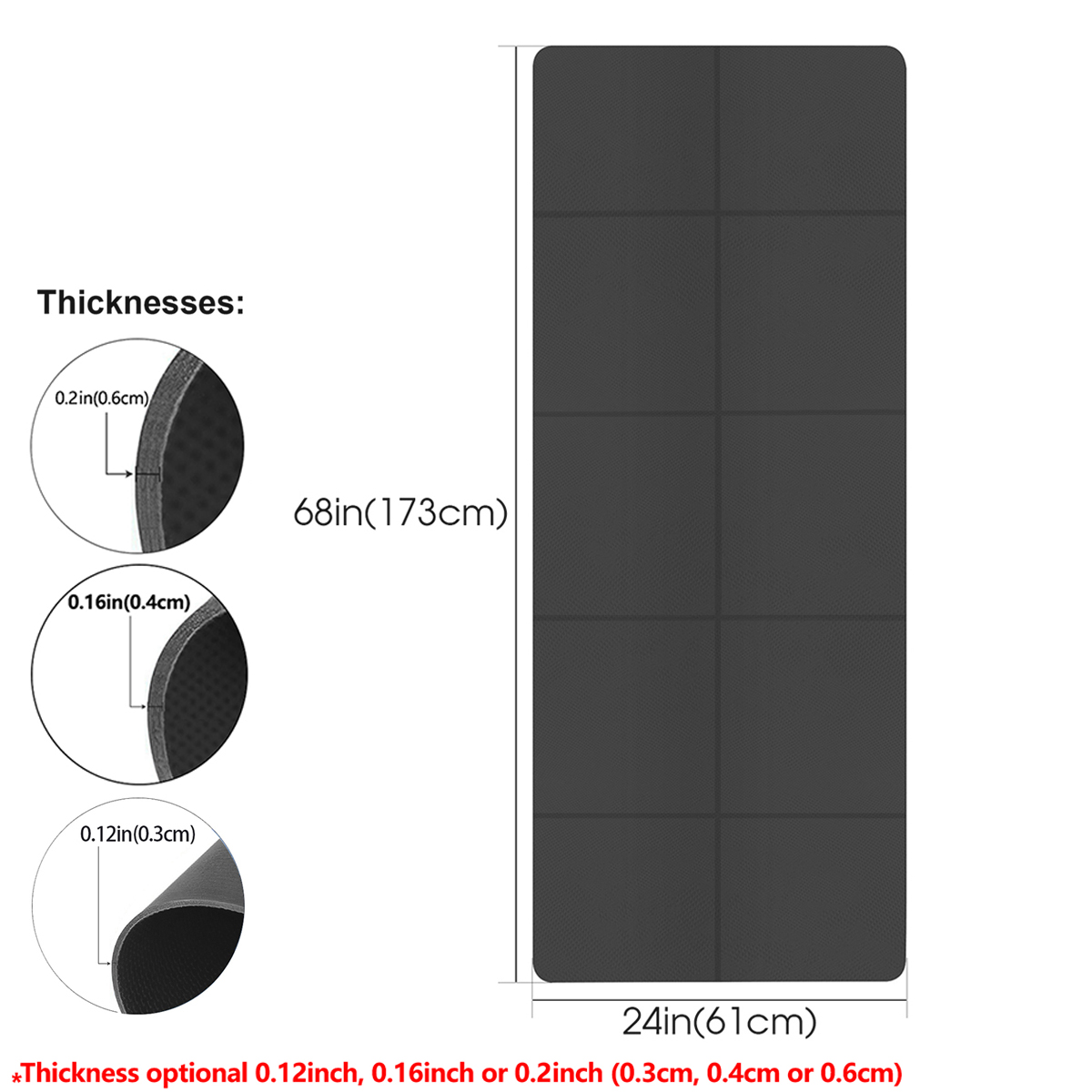 Tapete de yoga dobrável preto  - Gymnastics Mat Thick avaliação e preço